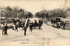 Marseille Le Prado vu de la Plage à Marseille