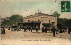 Carte postale ancienne La Gare des Batignolles
                                                                     à Paris 17e
                                