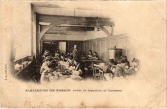 Carte postale ancienne Manufacture des Gobelins - Atelier de Réparation de Tapisseries
                                                                     à Paris 13e
                                