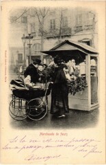 Carte postale ancienne Paris Petits Metiers la marchande de fleurs
                                                                     à Paris
                                