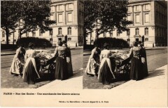 Paris Vue Stereo Rue des Ecoles Une marchande des Quatre Saisons -
													75 Paris
												