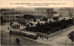 Carte postale ancienne Montmartre - Panorama vers la Caserne de Clignancourt
                                                                     à Paris 18e
                                