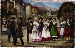 Types d'Auvergne Noce Auvergnate France