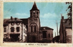 Menat Place de l'Eglise France à Menat
