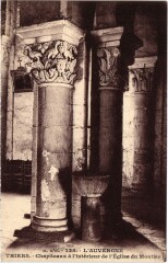 Thiers Chapiteaux a l'interieur de l'Eglise France à Thiers