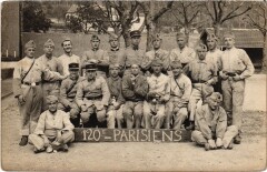 Paris carte photo soldats 120e Parisiens