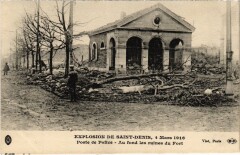 Paris Explosion de Saint-Denis 1916 Poste de Police
