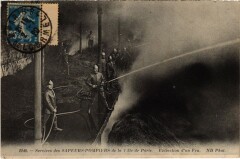 Paris Sapeurs-Pompiers Firefighters Extinction d'un feu