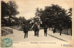 Carte postale ancienne Au Jardin d'Acclimatation
                                                                     à Neuilly-sur-Seine
                                
