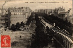 Carte postale ancienne Perspective du Boulevard Pasteur
                                                                     à Paris 15e
                                