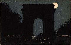 Arc de Triomphe de l'Etoile de nuit à Paris 8e