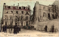 Carte postale ancienne Montmartre - Journée du 18 Mars 1871
                                                                     à Paris 18e
                                