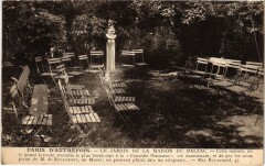 Carte postale ancienne Le Jardin de la Maison de Balzac
                                                                     à Paris 16e
                                