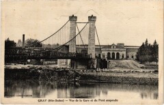 Gray vue de la Gare et du pont suspendu
