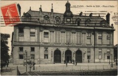 Carte postale ancienne Mairie du XIII - Place d'Italie
                                                                     à Paris 13e
                                