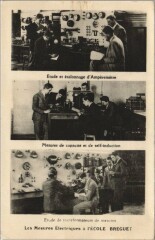 Carte postale ancienne Les Mesures Electriques à l'Ecole Bréguet
                                                                     à Paris 15e
                                