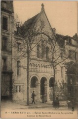 Carte postale ancienne Eglise Saint-Michel-des-Batignolles - Avenue de Saint-Ouen
                                                                     à Paris 17e
                                
