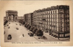 Carte postale ancienne Hôtel Astrid - Avenue Carnot
                                                                     à Paris 17e
                                