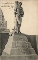 Carte postale ancienne Montmartre - La Statue du Chevalier de la Barr
																	 à Paris 18e
								