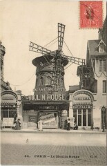 Carte postale ancienne Le Moulin Rouge
                                                                     à Paris 18e
                                