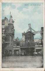 Carte postale ancienne Le Moulin Rouge
                                                                     à Paris 18e
                                