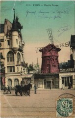 Carte postale ancienne Moulin Rouge
                                                                     à Paris 9e
                                