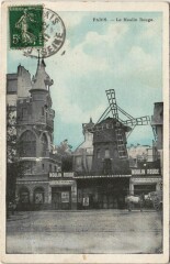 Carte postale ancienne Le Moulin Rouge
                                                                     à Paris 18e
                                