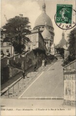 Carte postale ancienne Vieux Montmartre - L'Escalier de la Rue de la Barre
                                                                     à Paris 18e
                                