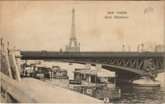 Carte postale ancienne Pont Mirabeau
                                                                     à Paris 16e
                                
