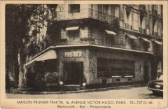 Carte postale ancienne Maison Prunier-Traktir - Avenue Victor-Hugo - Restaurant - Bar - Poissonnerie
                                                                     à Paris 16e
                                