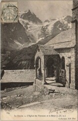La Grave L'Eglise des Terrasses et la Meije à La Grave