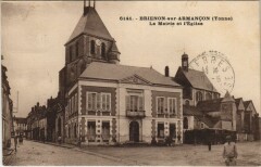 Brienon La Mairie et l'Eglise France -
													89 Yonne
												
