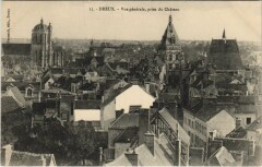Dreux Vue Generale, prise du Chateau France à Dreux