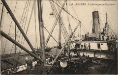 Anvers - Le Dechargement de Grains Ships -
													France
												