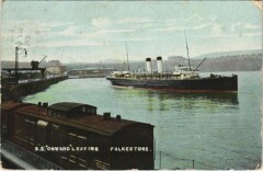 S.S. Onward Leaving Folkestone Ships