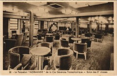 Paquebot Normandie - Salon de 3. Classes Ships