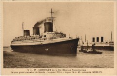 Paquebot Normandie - Cie Gle Transatlantique Ships