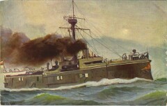 Duitsch Pantserschip Oldenburg - 1884 - Warship Ships