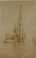 Construction on the Water - Photo Postcard Ships
