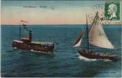 Dieppe - En Mer - Steamer with a Sailboat Ships