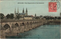 Moulins Pont Regemortes et vue generale à Moulins