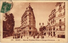 Vichy Rues President Wilson et Georges Clemenceau à Vichy