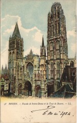 Rouen - Facade de notre dame à Rouen