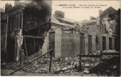 Bombardement Amiens Rue des Jacobins et Lamarck Guerre, Militaire à Amiens