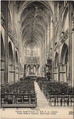 Caen Eglise Saint-Pierre - La Nef et le Choeur -
													14 Calvados
												