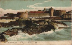 Saint-Malo La Plage et le Chateau à Saint-Malo