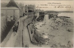 Saint Malo Les Remparts , Plage de Bon Secours à Saint-Malo
