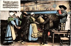Types d'Aubergne - La Bouree - Folklore