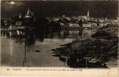 Pornic - Vue générale de l'Entrée du Port au Clair de Lune à Pornic
