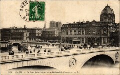 Paris 4e Le Pont Saint-Michel et le Tribunal de Commerce -
																					75004 Paris 4e
																			